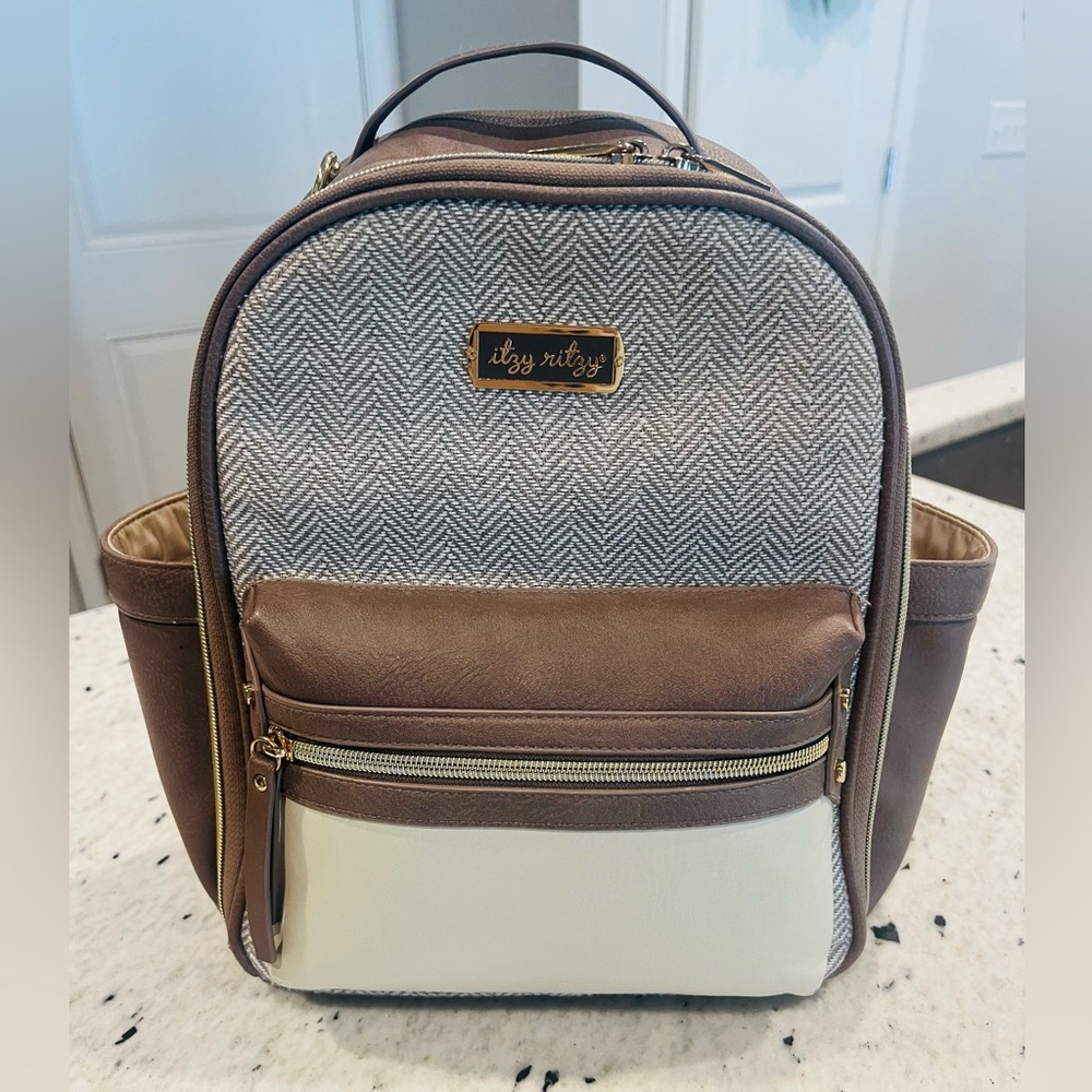 Itzy Ritzy Mini Backpack Diaper Bag - Vanilla Latte
